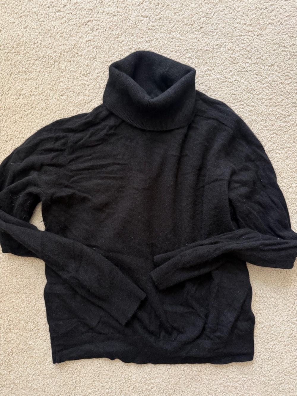 Quince Merrino Wool Black Turtleneck Sweater